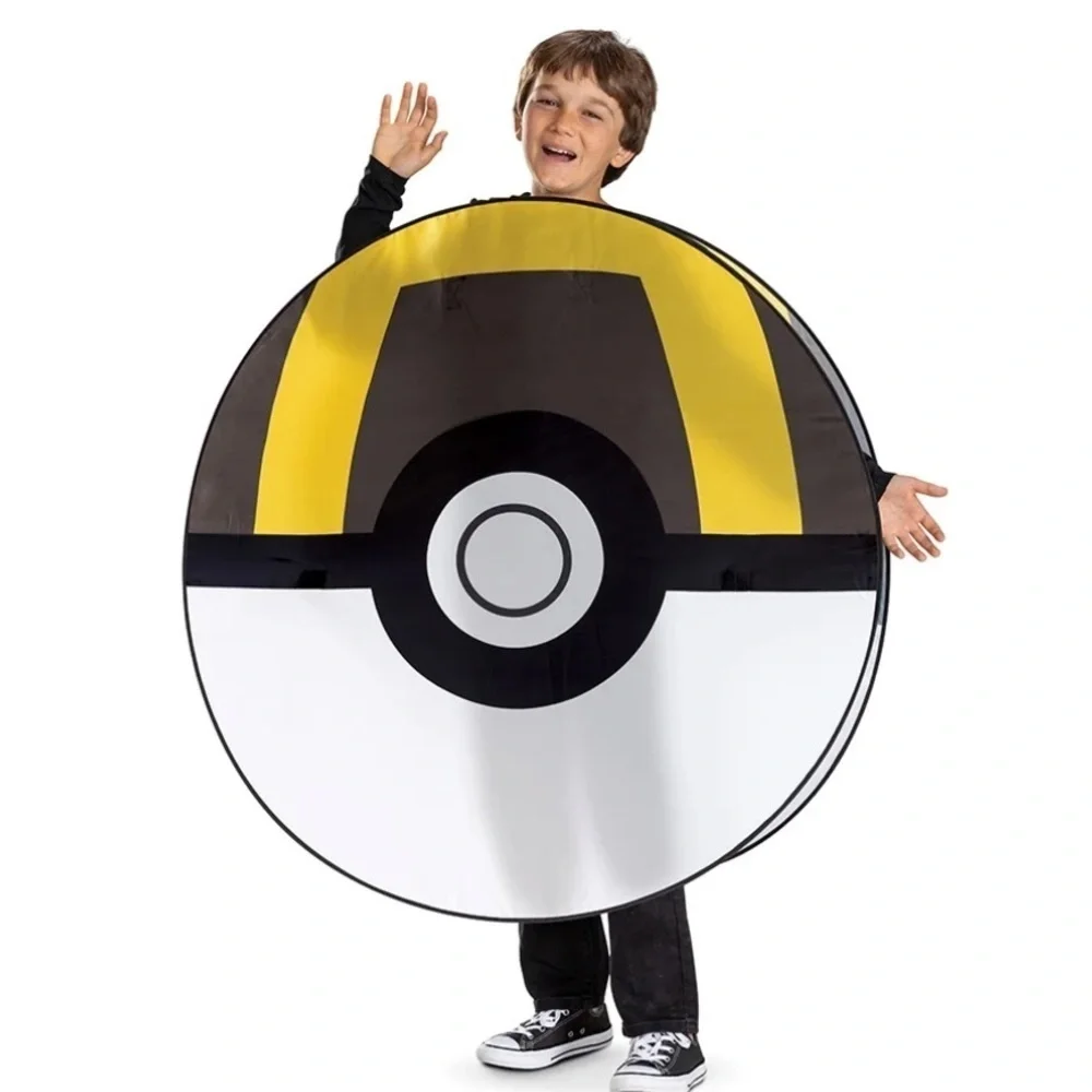 Pokémon Ultra Ball Pop Out Costume Ages 8+ Black White Yellow